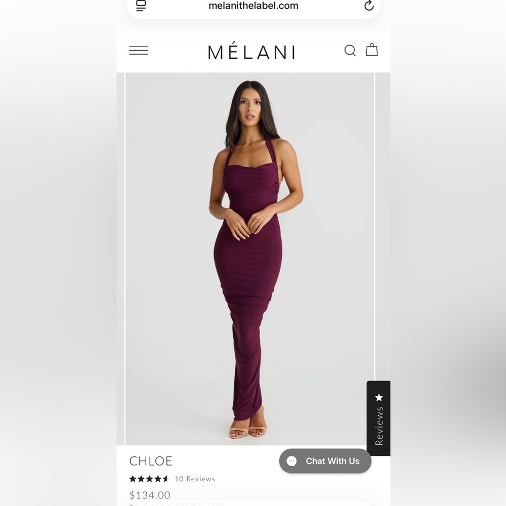 Melani Purple Halter Maxi Dress